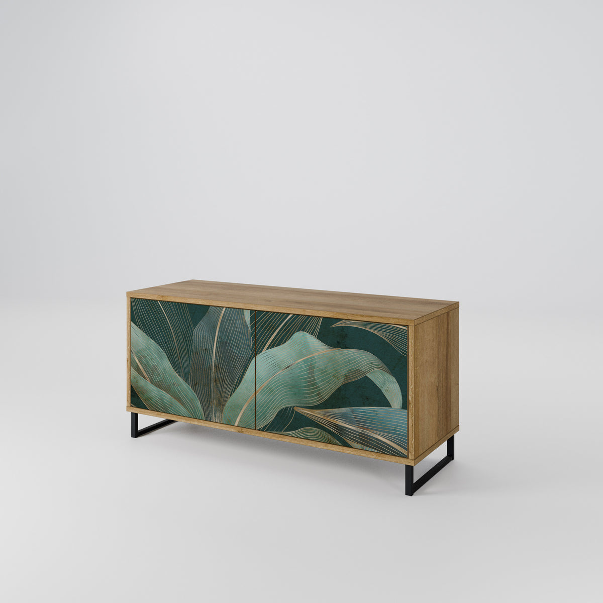 ROYAL GREEN Mueble de TV Compacto de 2 puertas