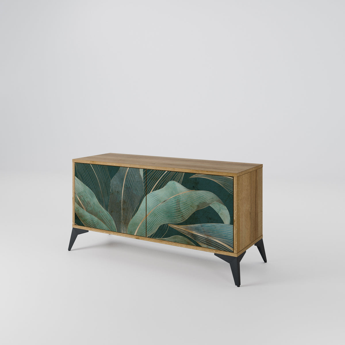 ROYAL GREEN Mueble de TV Compacto de 2 puertas