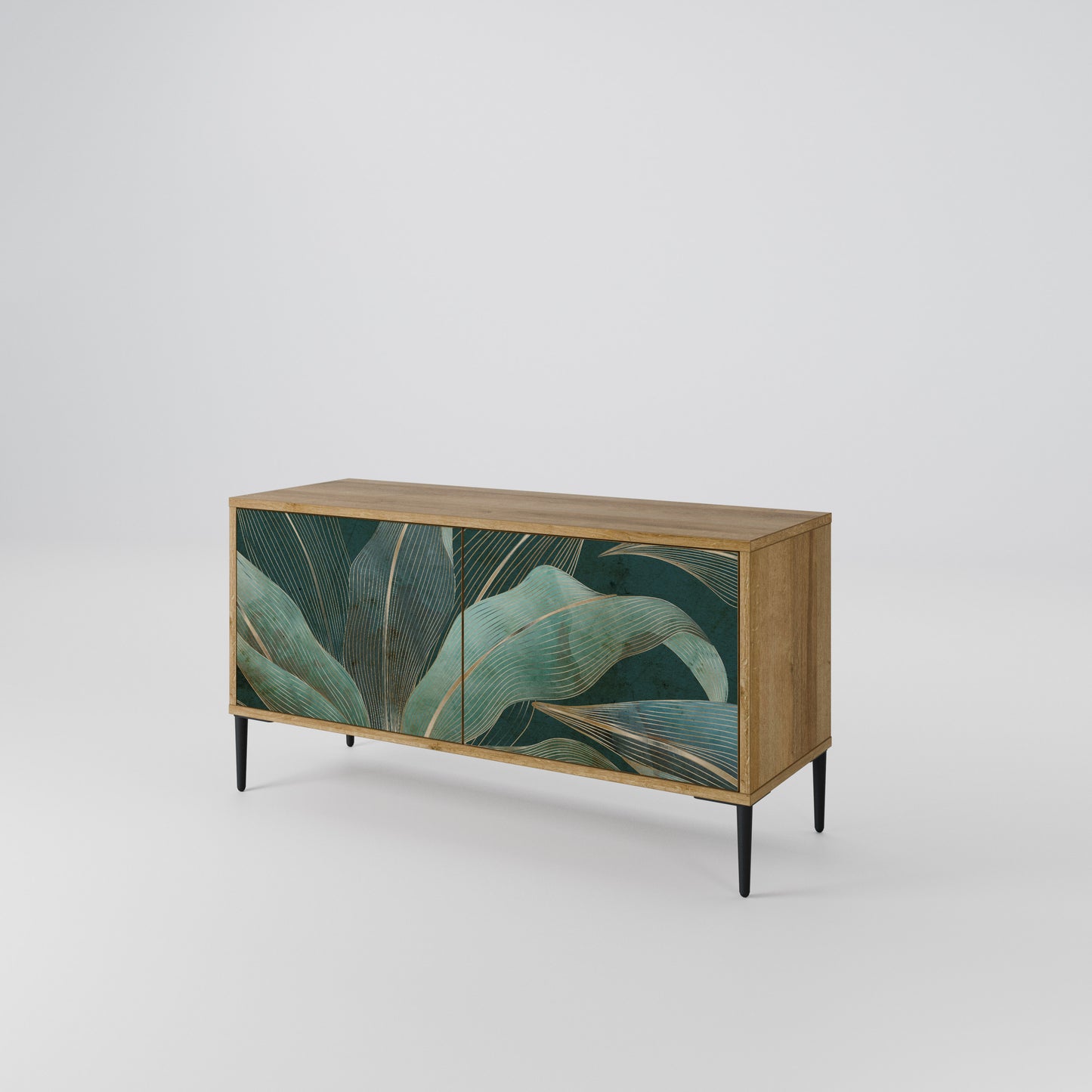 ROYAL GREEN Mueble de TV Compacto de 2 puertas
