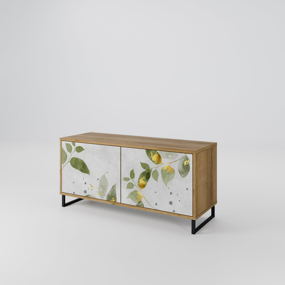 ELEGANT BOTANICS Mueble de TV Compacto de 2 puertas
