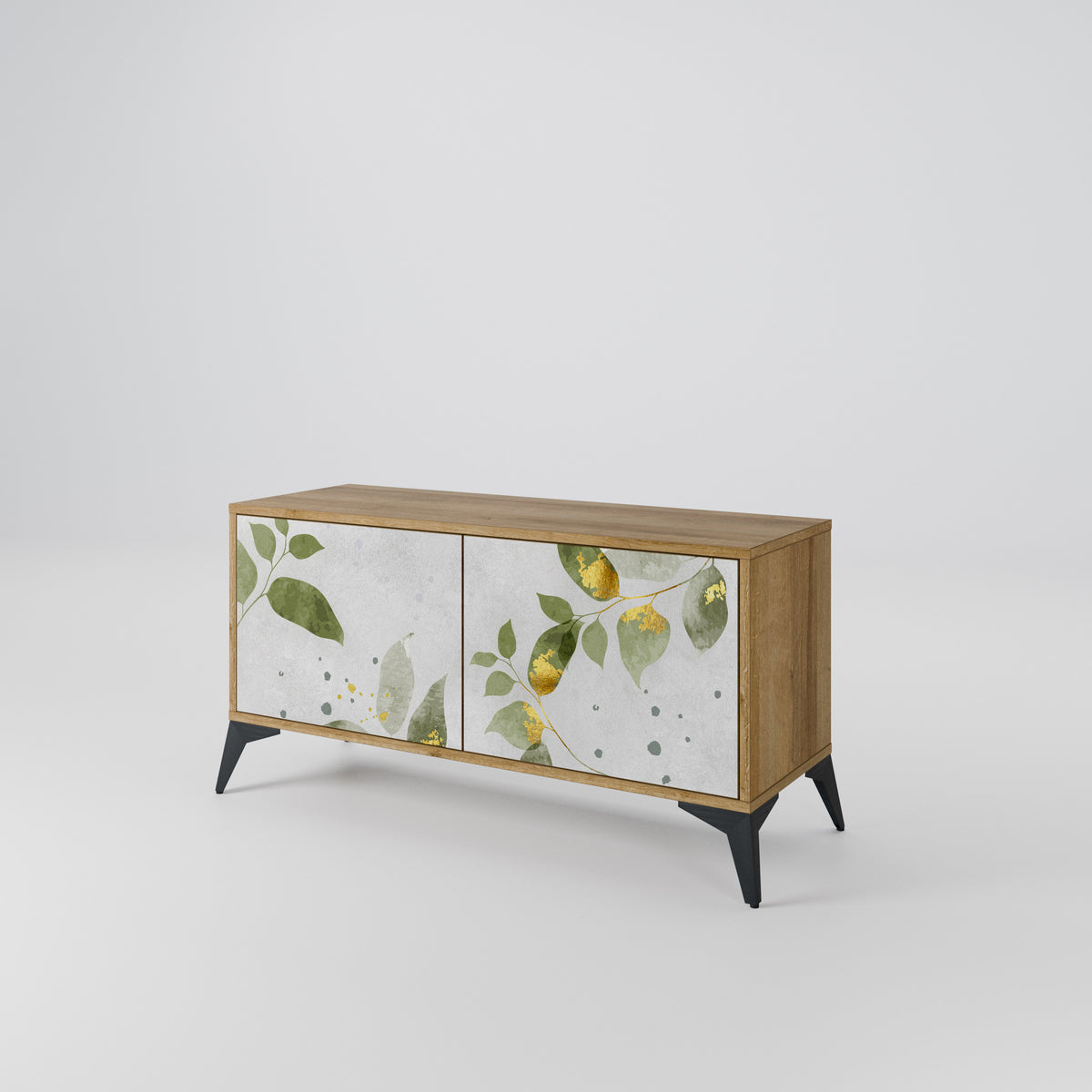 ELEGANT BOTANICS Mueble de TV Compacto de 2 puertas