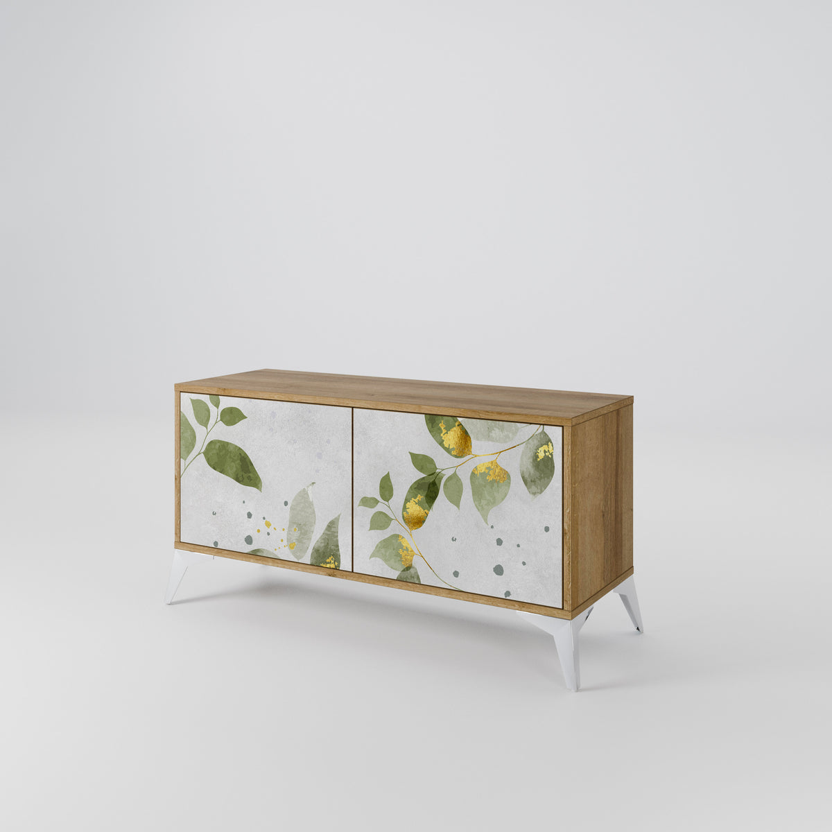 ELEGANT BOTANICS Mueble de TV Compacto de 2 puertas