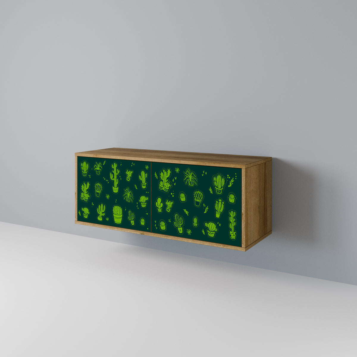 DESERT GREEN Mueble de TV Compacto de 2 puertas