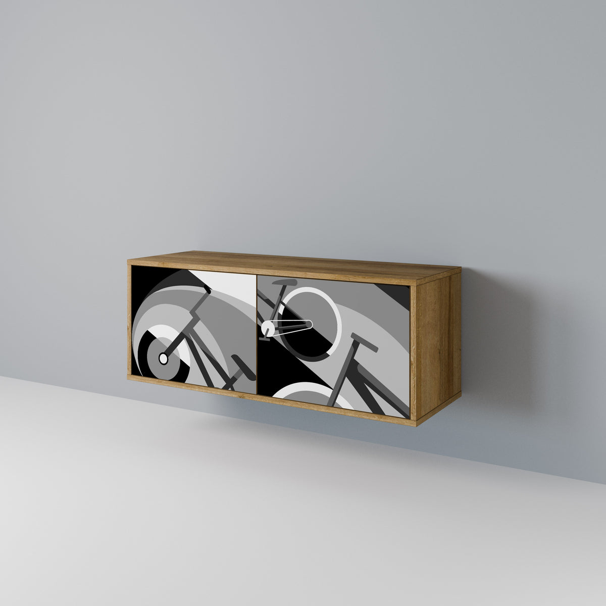BIKE ENERGY Mueble de TV Compacto de 2 puertas