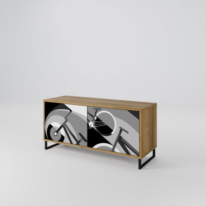 BIKE ENERGY Mueble de TV Compacto de 2 puertas