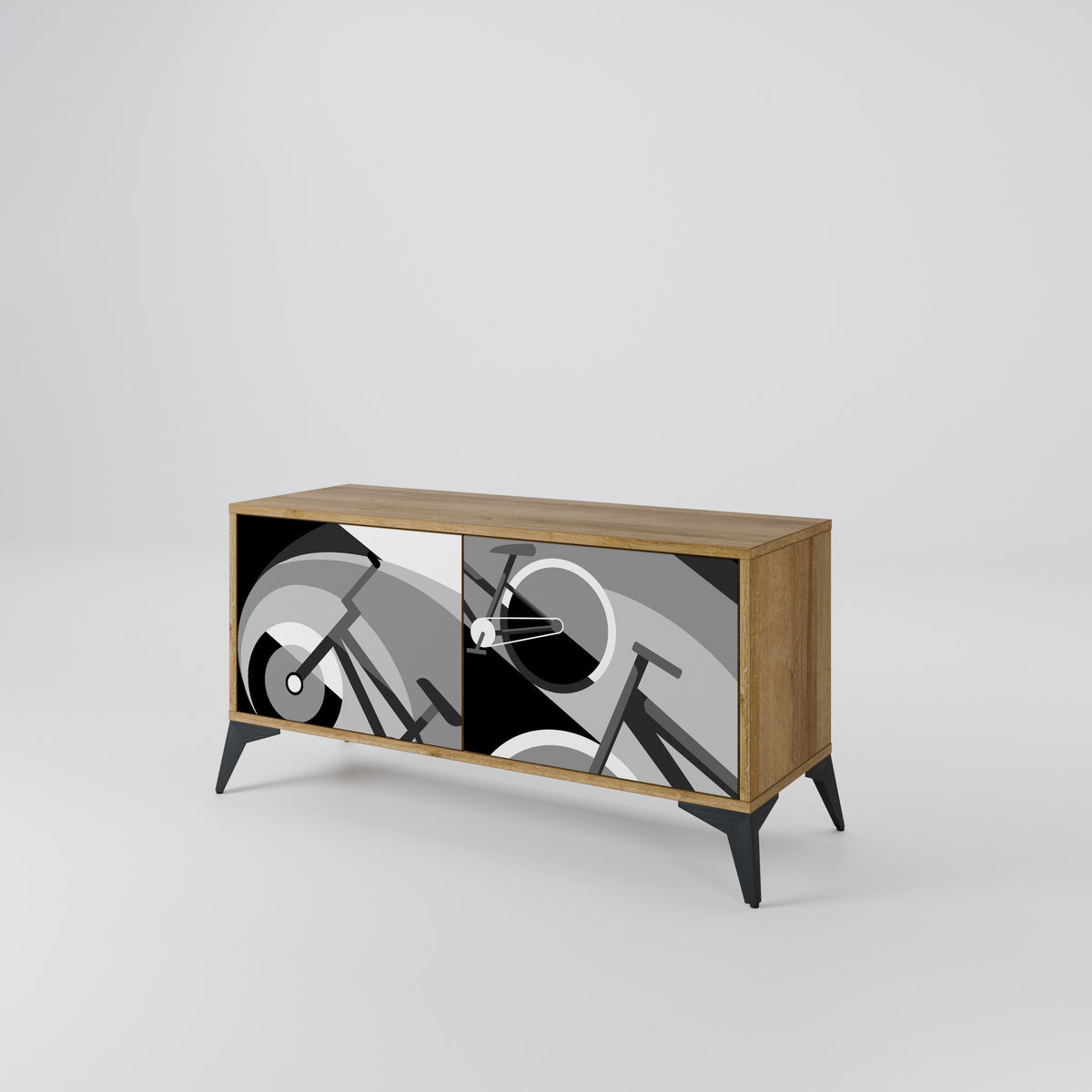 BIKE ENERGY Mueble de TV Compacto de 2 puertas