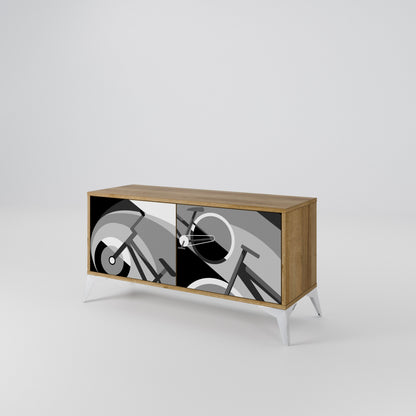 BIKE ENERGY Mueble de TV Compacto de 2 puertas