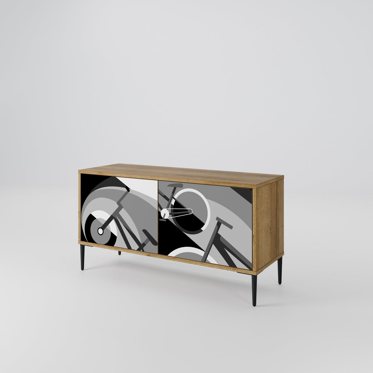 BIKE ENERGY Mueble de TV Compacto de 2 puertas