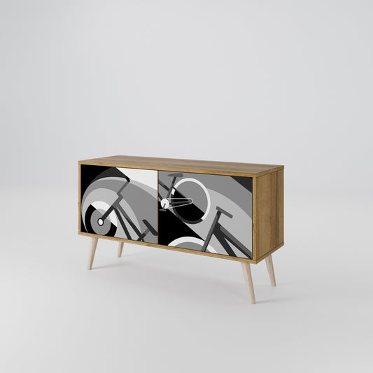 BIKE ENERGY Mueble de TV Compacto de 2 puertas