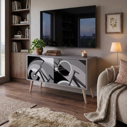 BIKE ENERGY Mueble de TV Compacto de 2 puertas