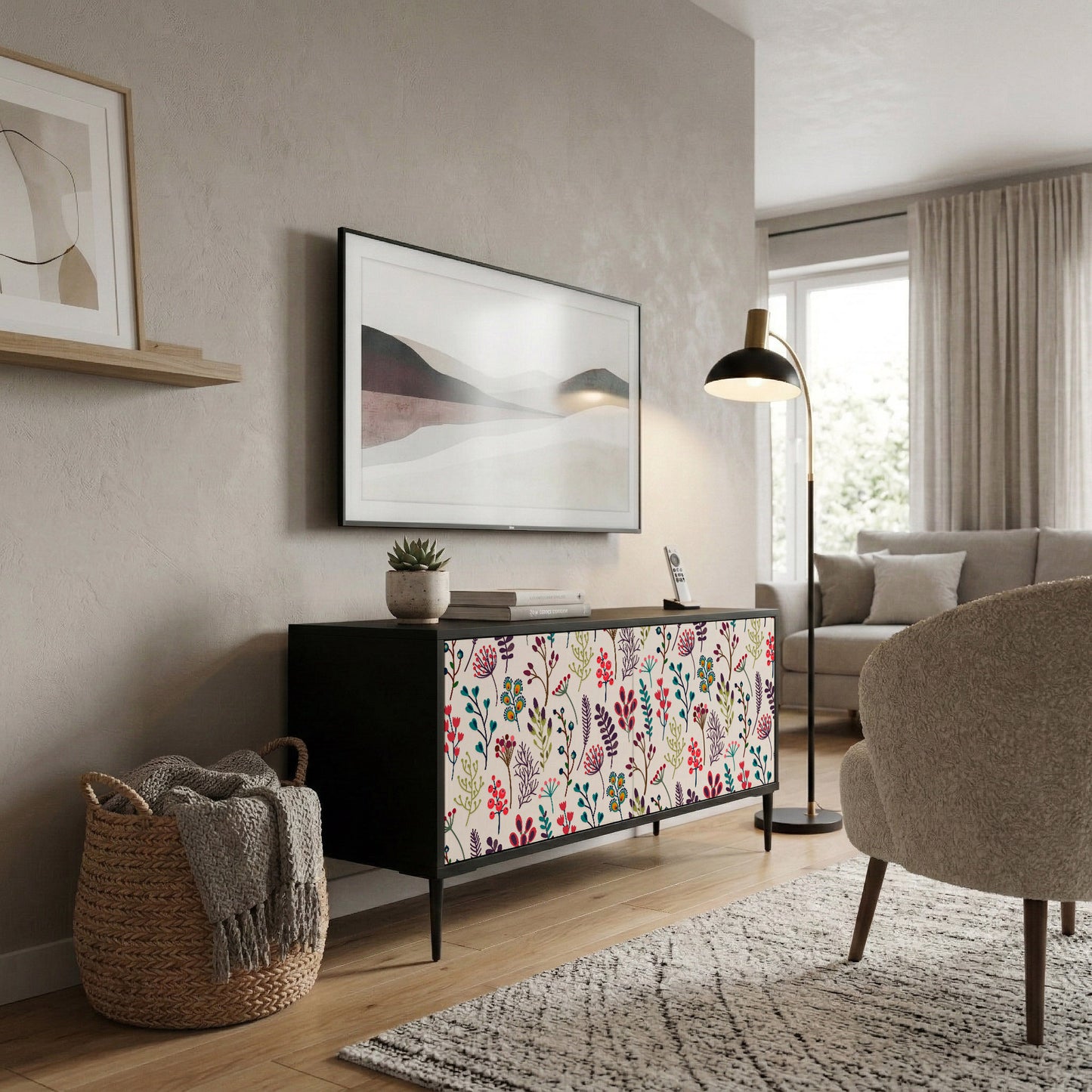 AUTUMN SUNDRIES Mueble de TV Compacto de 2 puertas