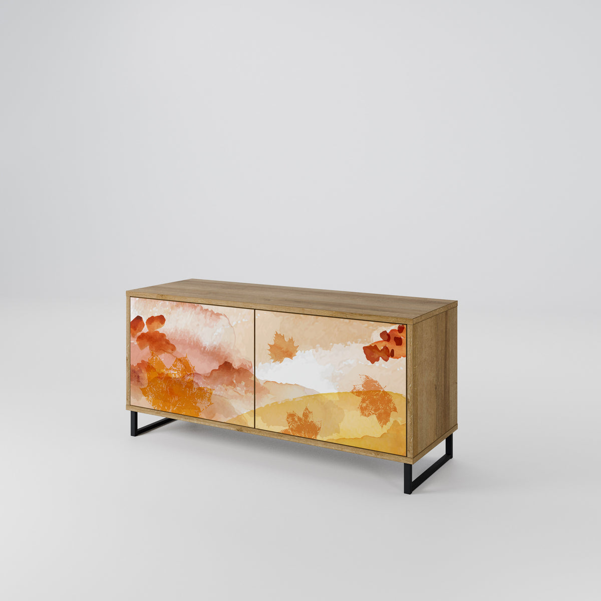 TRACES OF AUTUMN Mueble de TV Compacto de 2 puertas