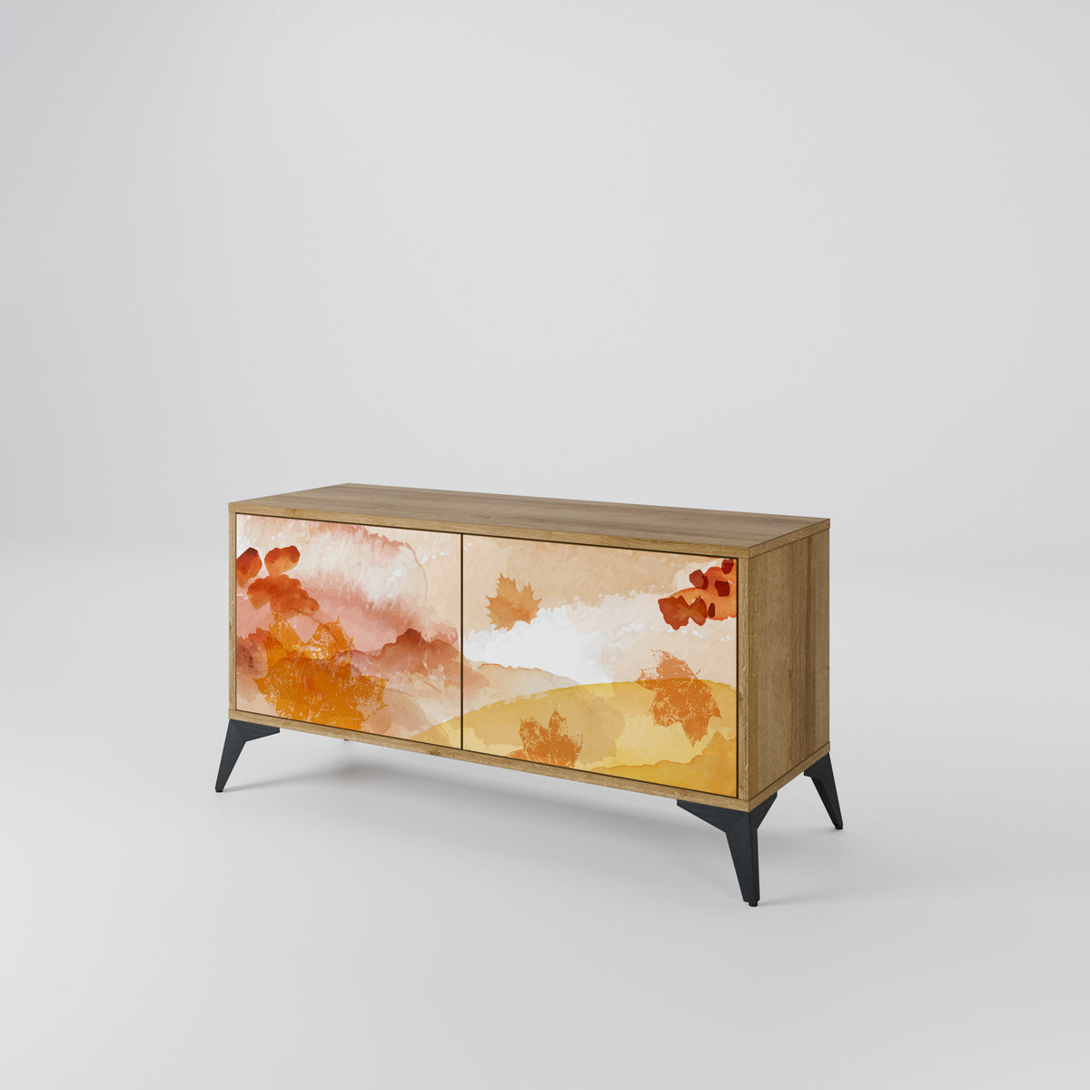 TRACES OF AUTUMN Mueble de TV Compacto de 2 puertas