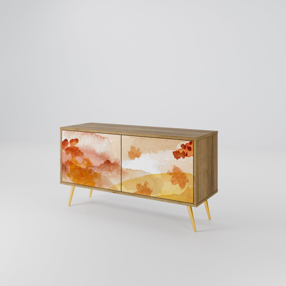 TRACES OF AUTUMN Mueble de TV Compacto de 2 puertas
