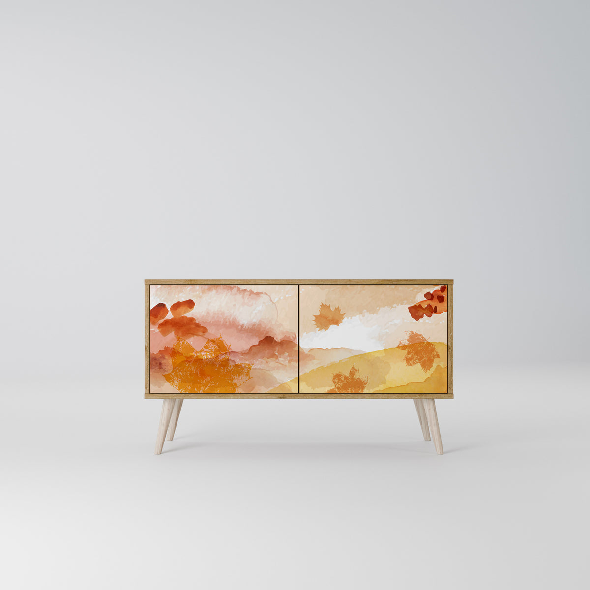 TRACES OF AUTUMN Mueble de TV Compacto de 2 puertas