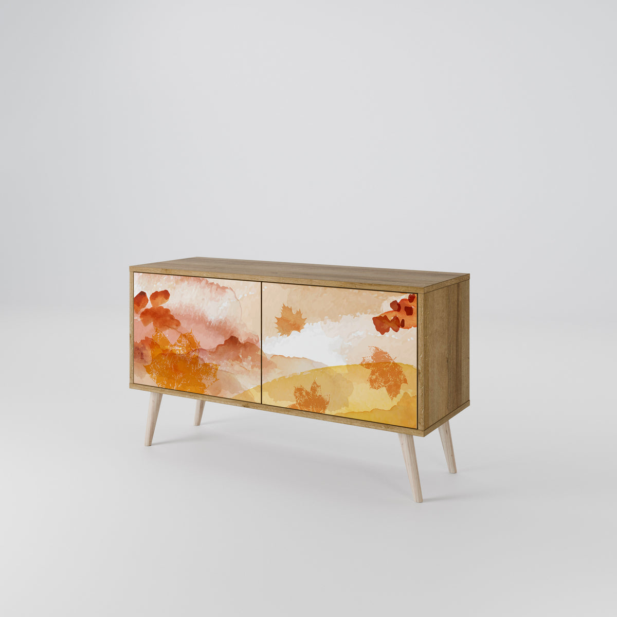TRACES OF AUTUMN Mueble de TV Compacto de 2 puertas