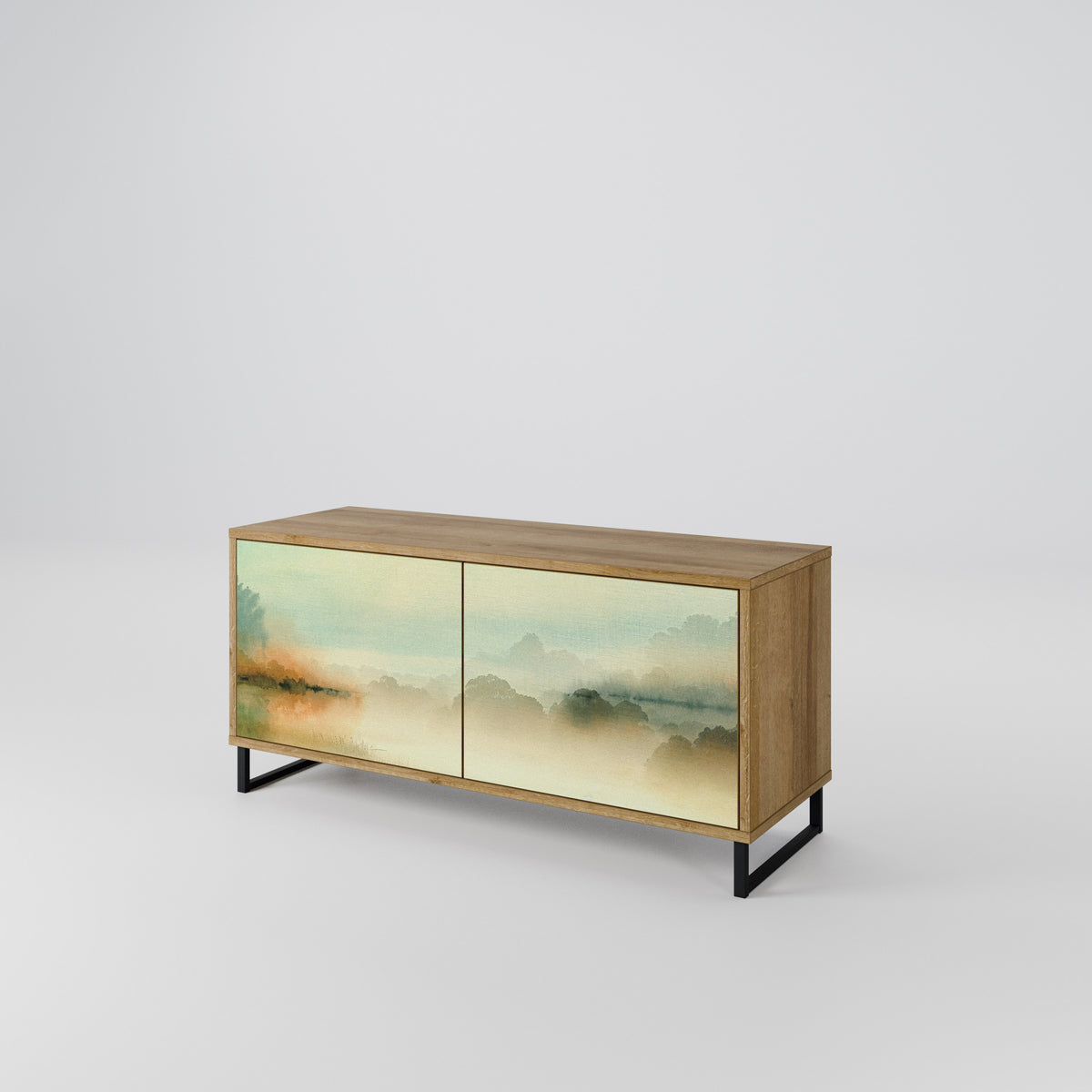 MORNING BY THE LAKE Mueble de TV Compacto de 2 puertas