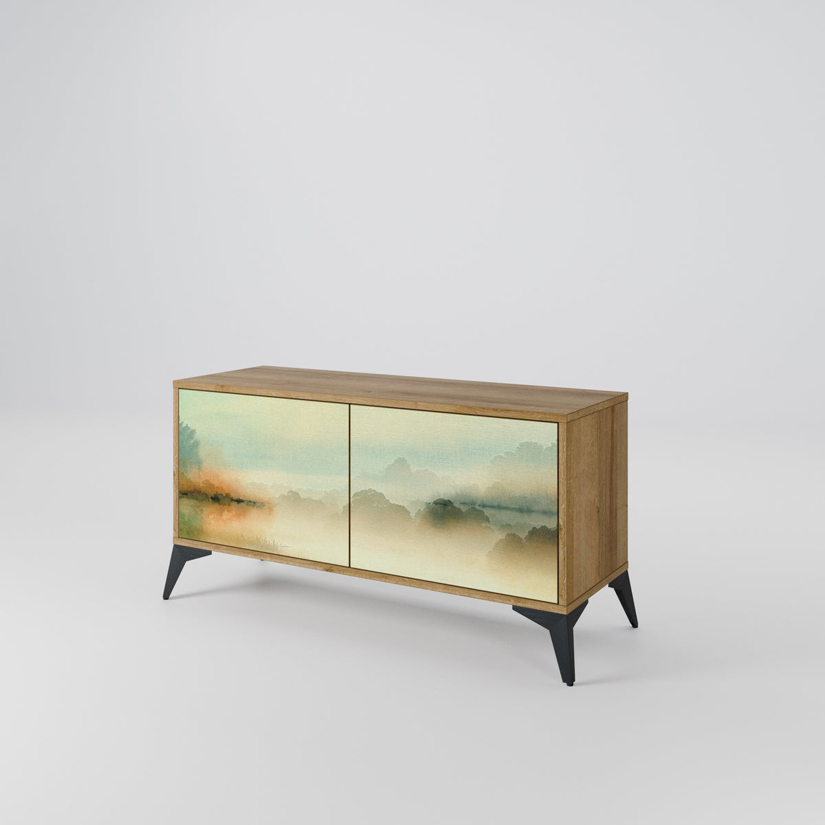 MORNING BY THE LAKE Mueble de TV Compacto de 2 puertas