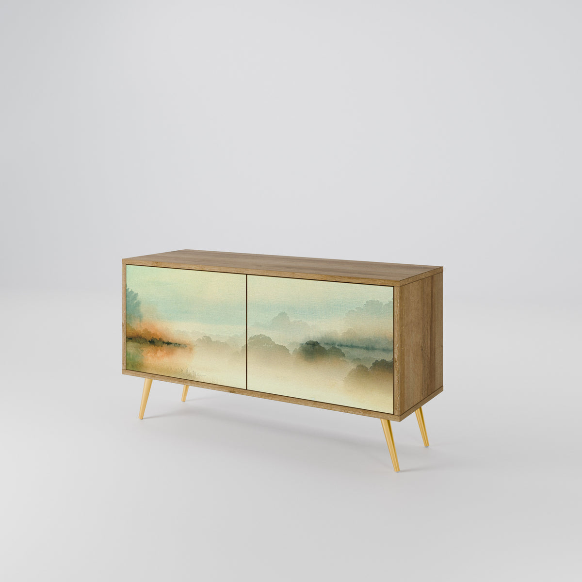 MORNING BY THE LAKE Mueble de TV Compacto de 2 puertas