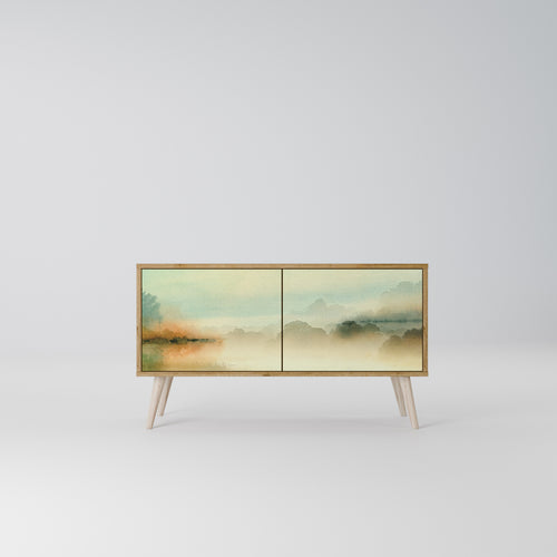 MORNING BY THE LAKE Mueble de TV Compacto de 2 puertas