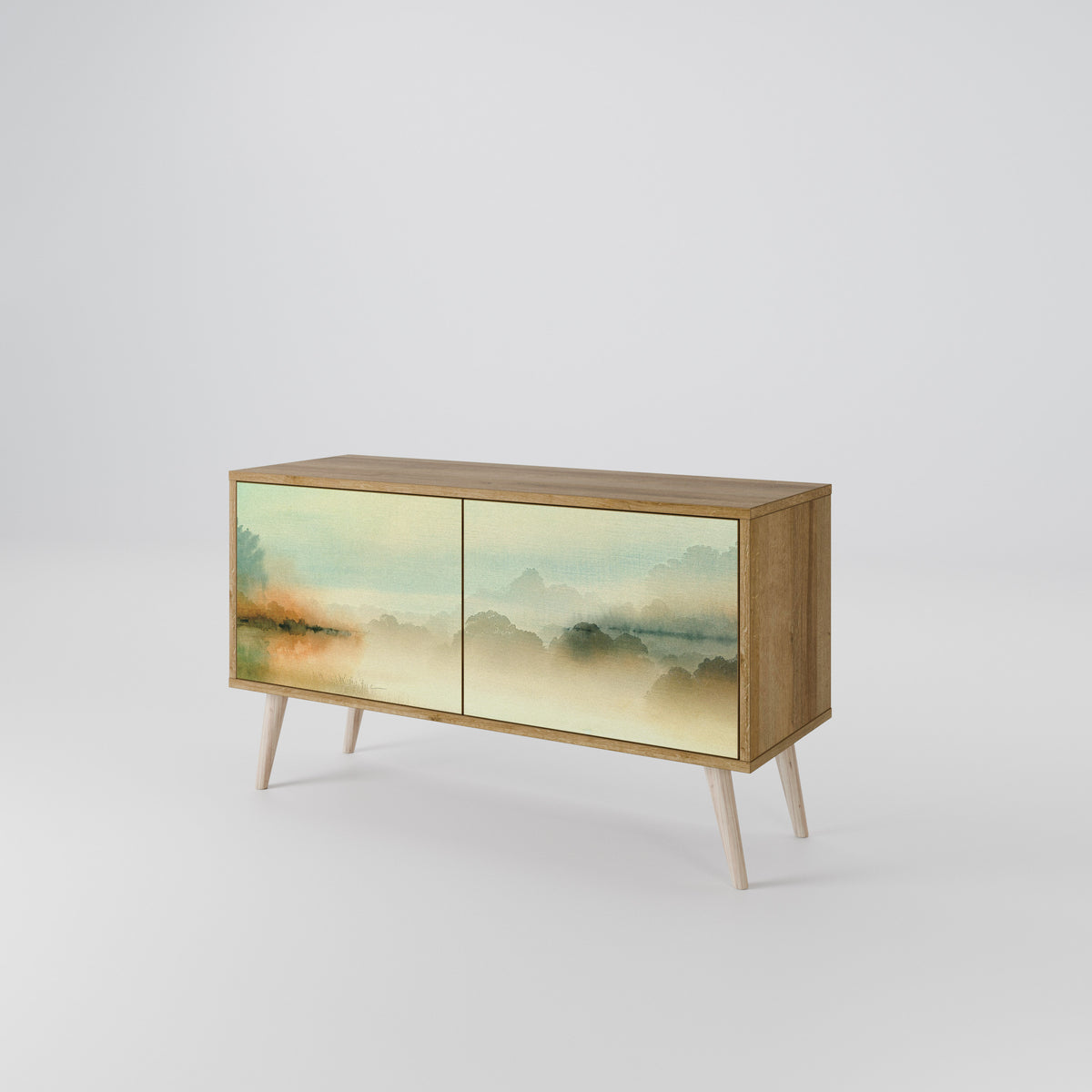 MORNING BY THE LAKE Mueble de TV Compacto de 2 puertas