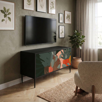 TROPICAL COMPOSITION Mueble de TV Compacto de 2 puertas