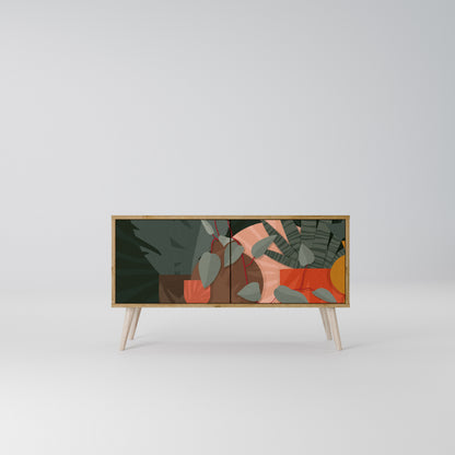 TROPICAL COMPOSITION Mueble de TV Compacto de 2 puertas