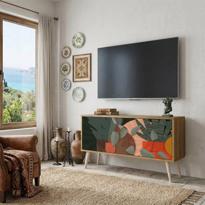 TROPICAL COMPOSITION Mueble de TV Compacto de 2 puertas