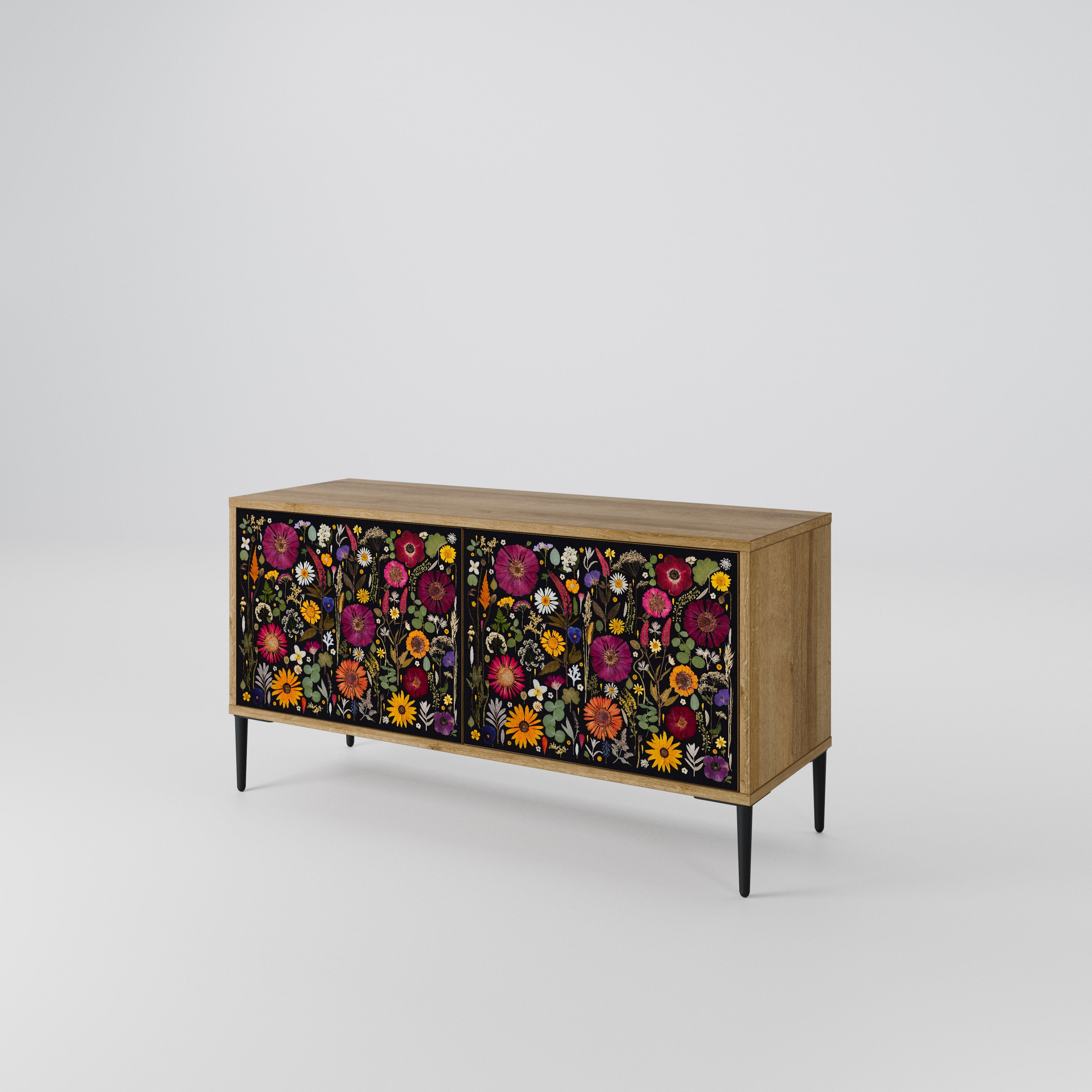 MIDNIGHT GARDEN Mueble de TV Compacto de 2 puertas