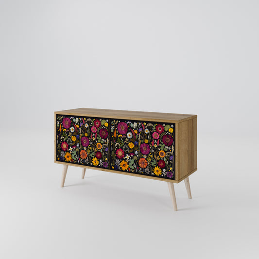 MIDNIGHT GARDEN Mueble de TV Compacto de 2 puertas