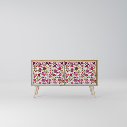 PETAL GARDEN Mueble de TV Compacto de 2 puertas