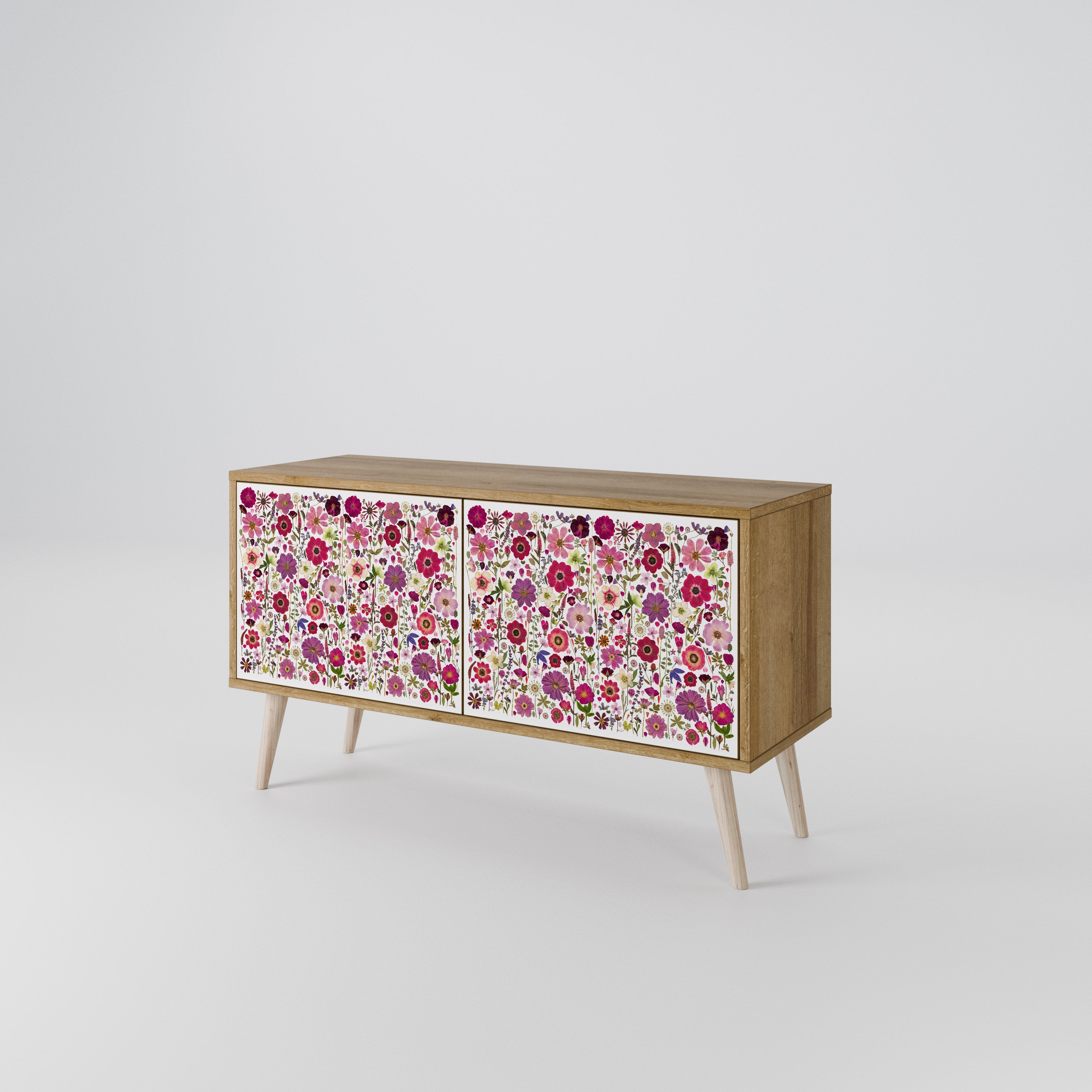 PETAL GARDEN Mueble de TV Compacto de 2 puertas