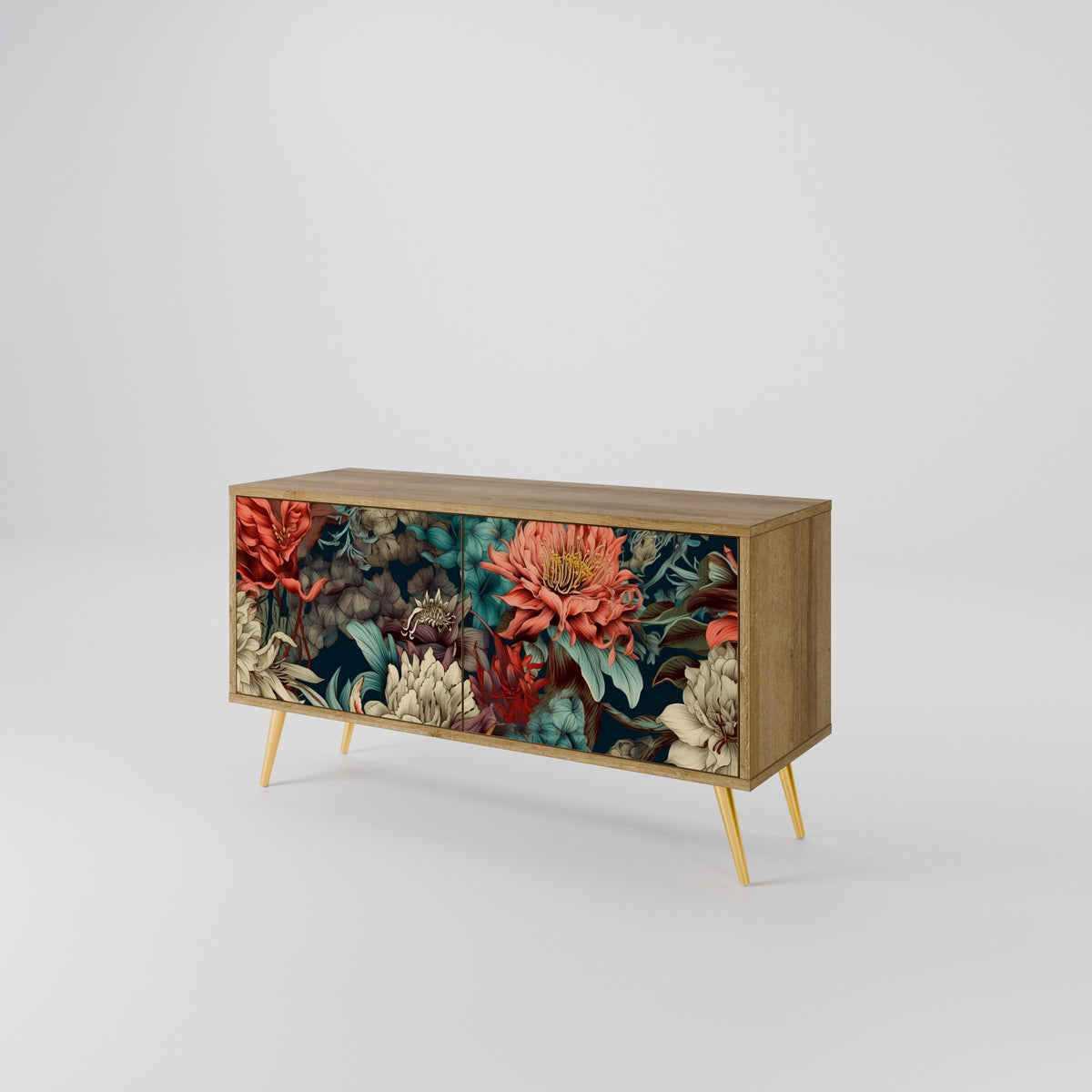 SPROUTING GRACE Mueble de TV Compacto de 2 puertas