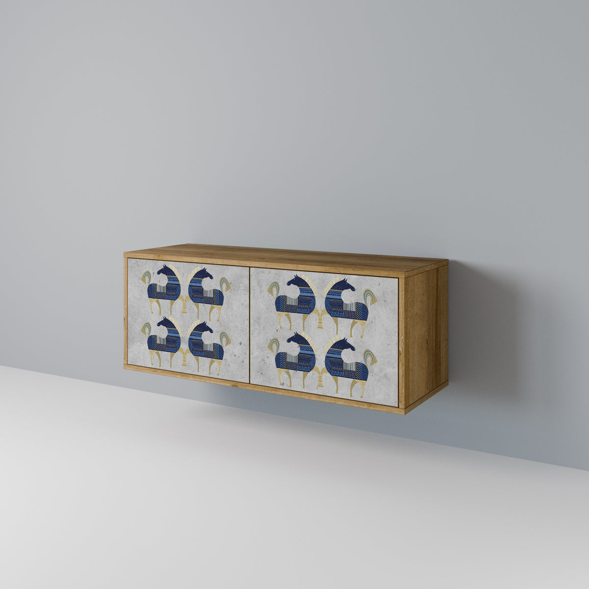 MAJESTIC STEED Mueble de TV Compacto de 2 puertas