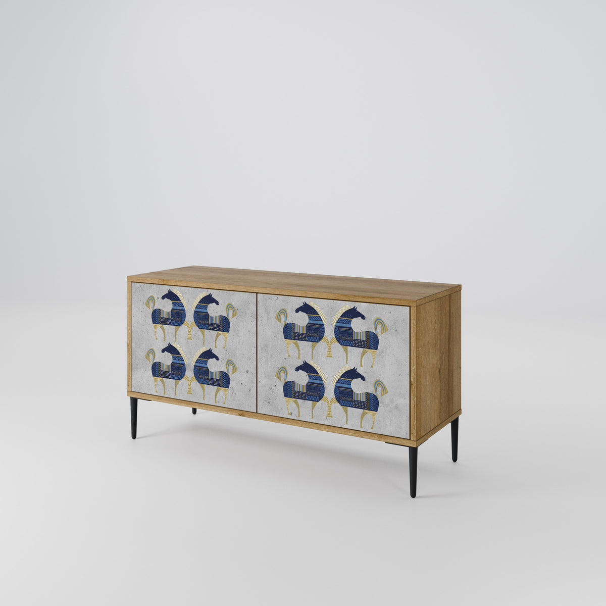 MAJESTIC STEED Mueble de TV Compacto de 2 puertas