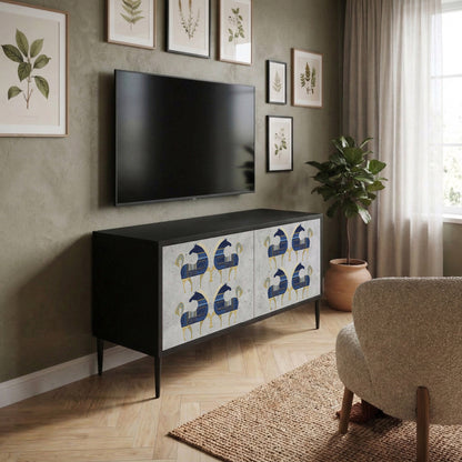 MAJESTIC STEED Mueble de TV Compacto de 2 puertas