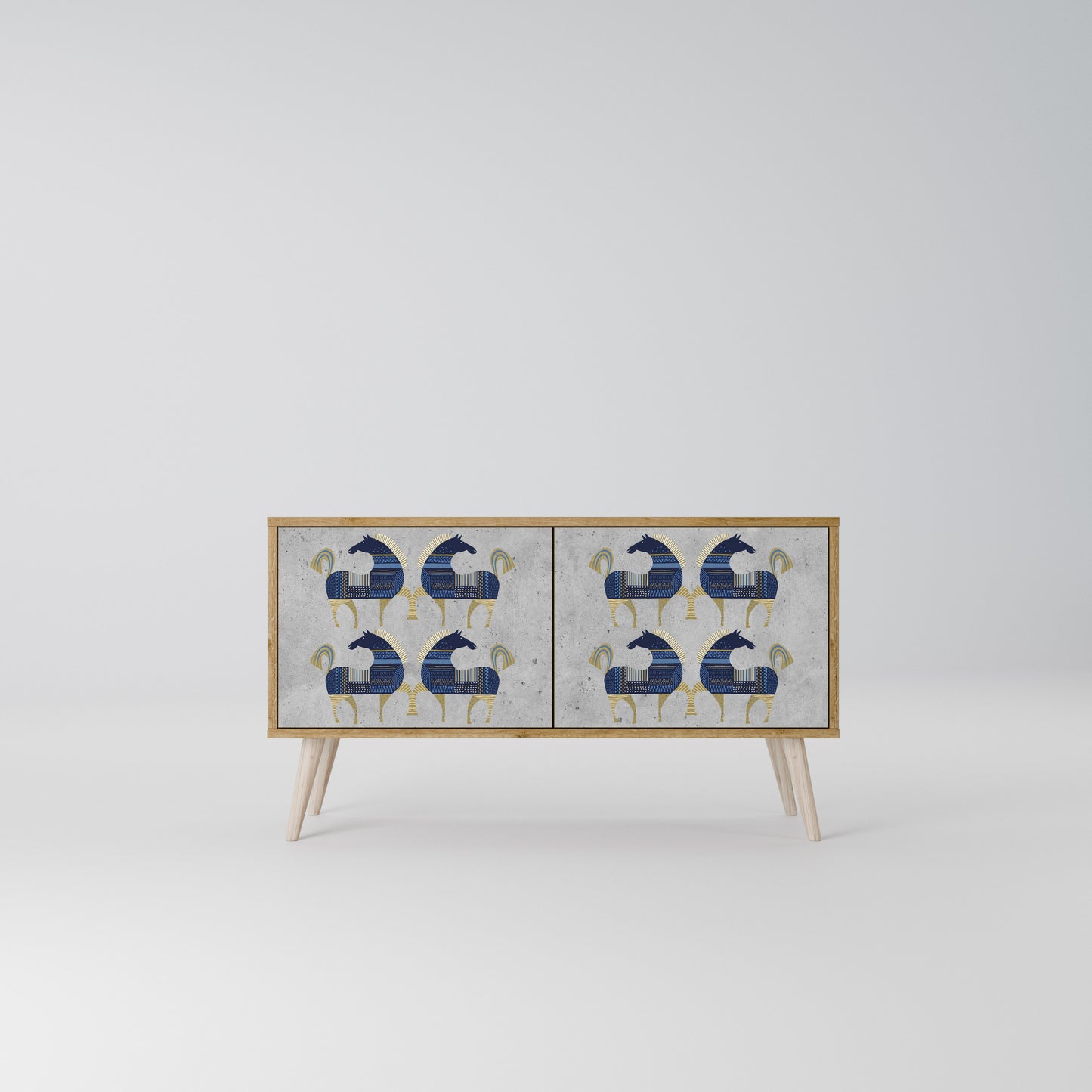 MAJESTIC STEED Mueble de TV Compacto de 2 puertas