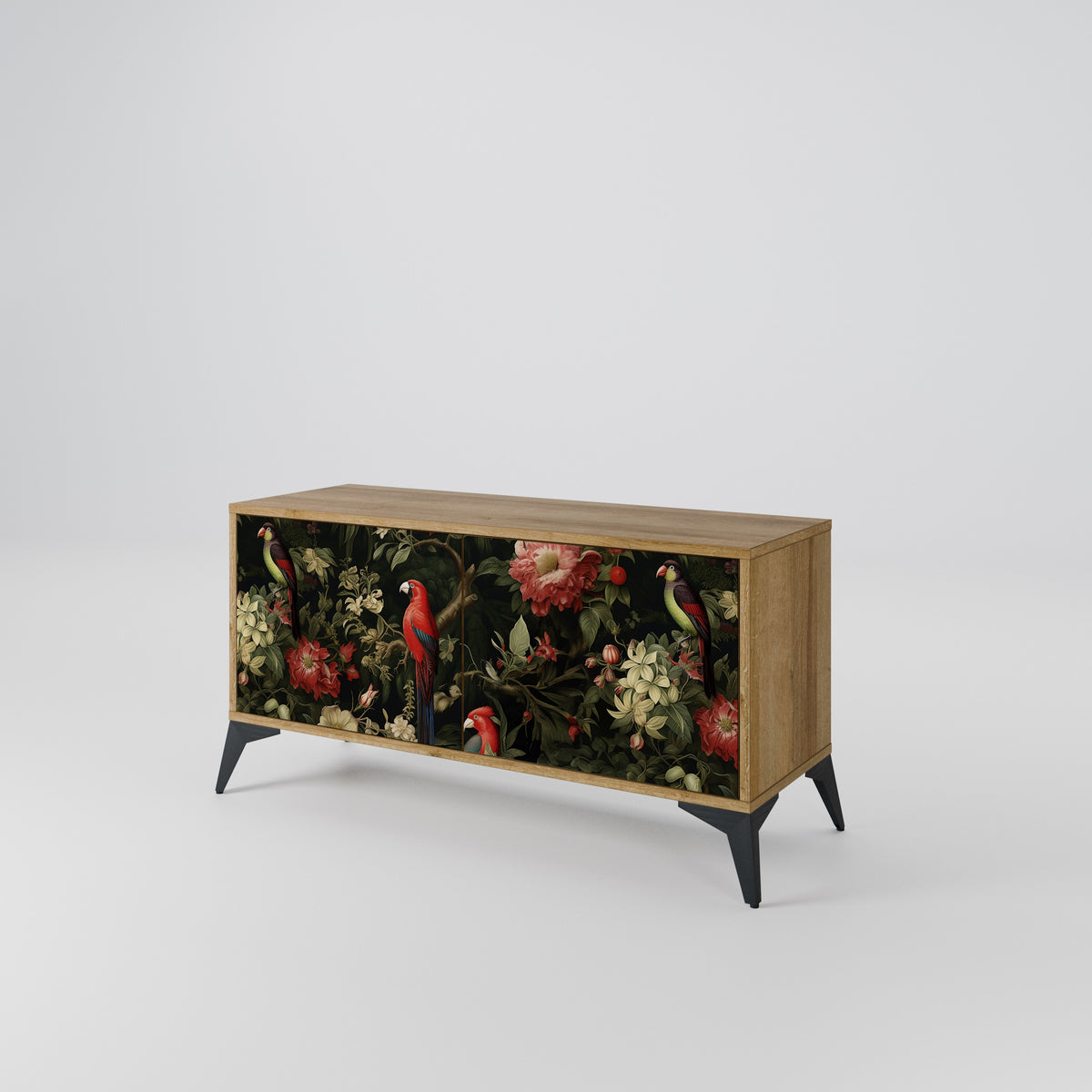 AVIAN GREENERY Mueble de TV Compacto de 2 puertas