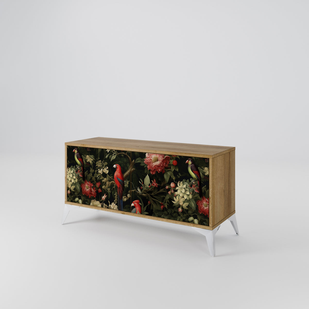 AVIAN GREENERY Mueble de TV Compacto de 2 puertas