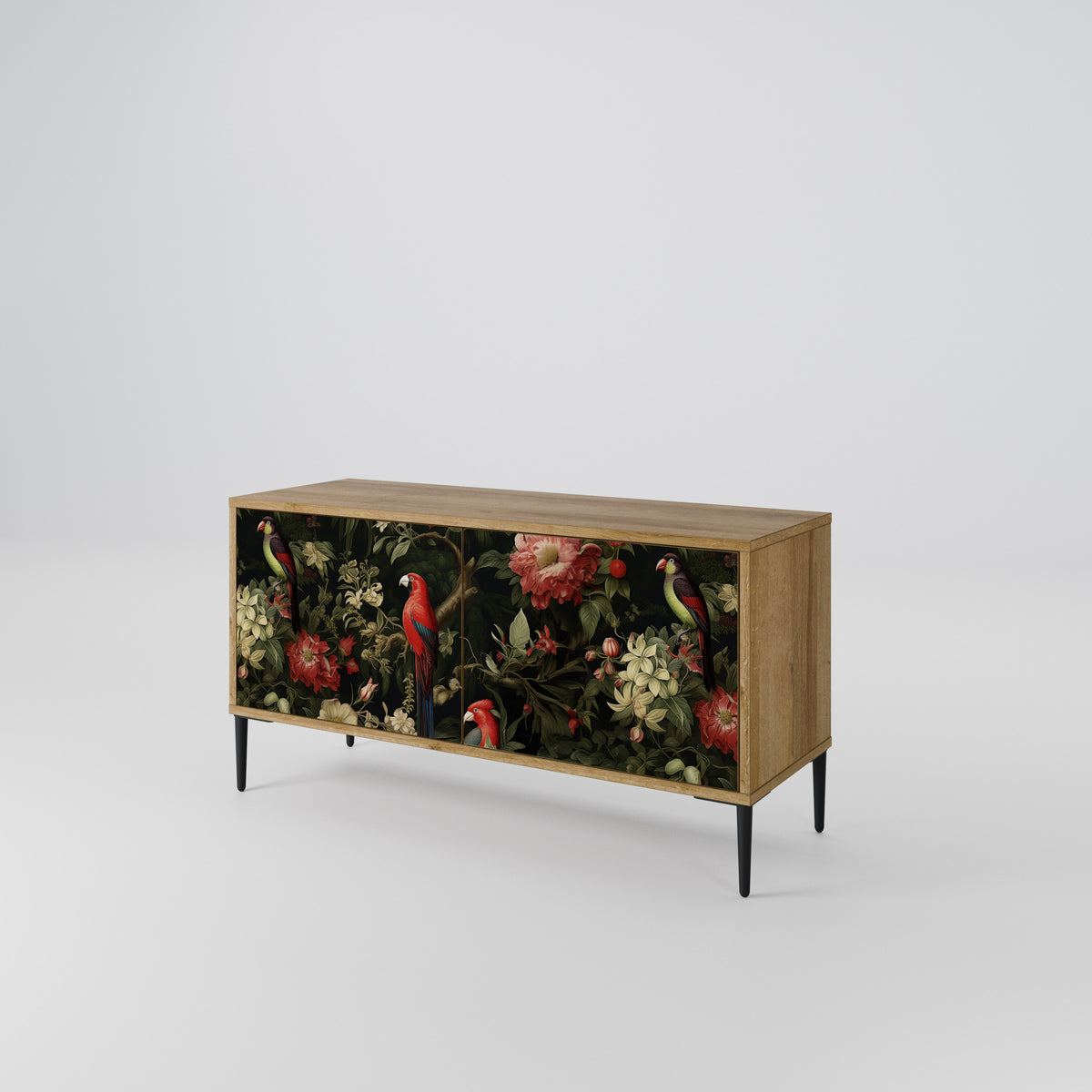 AVIAN GREENERY Mueble de TV Compacto de 2 puertas