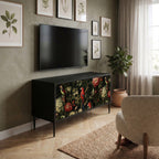 AVIAN GREENERY Mueble de TV Compacto de 2 puertas