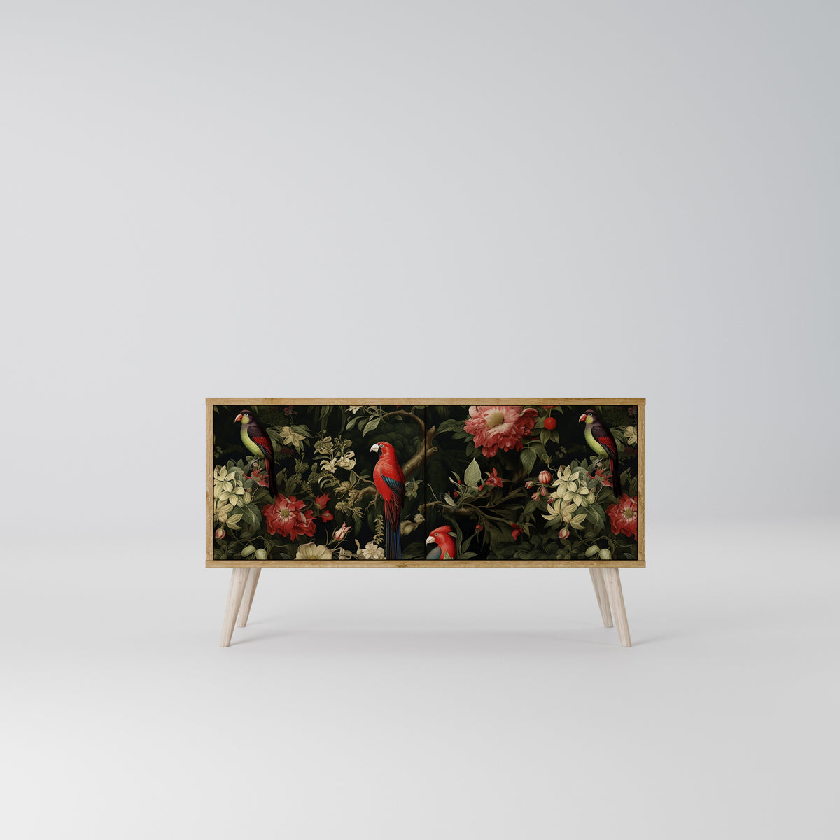 AVIAN GREENERY Mueble de TV Compacto de 2 puertas