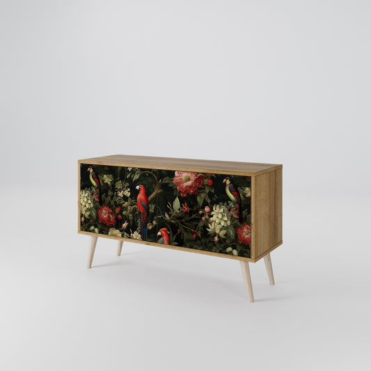 AVIAN GREENERY Mueble de TV Compacto de 2 puertas