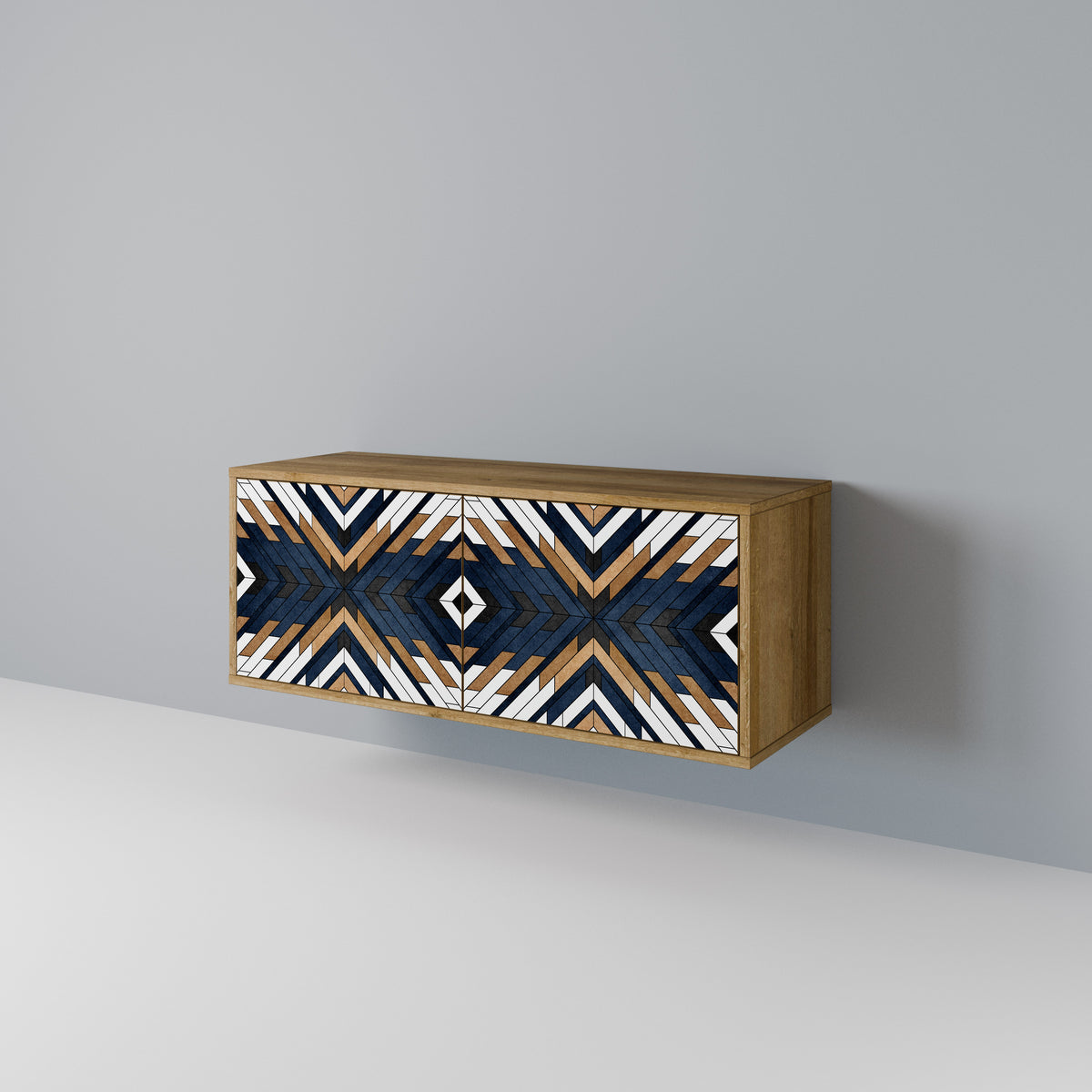 ARTFUL GEOMETRY Mueble de TV Compacto de 2 puertas