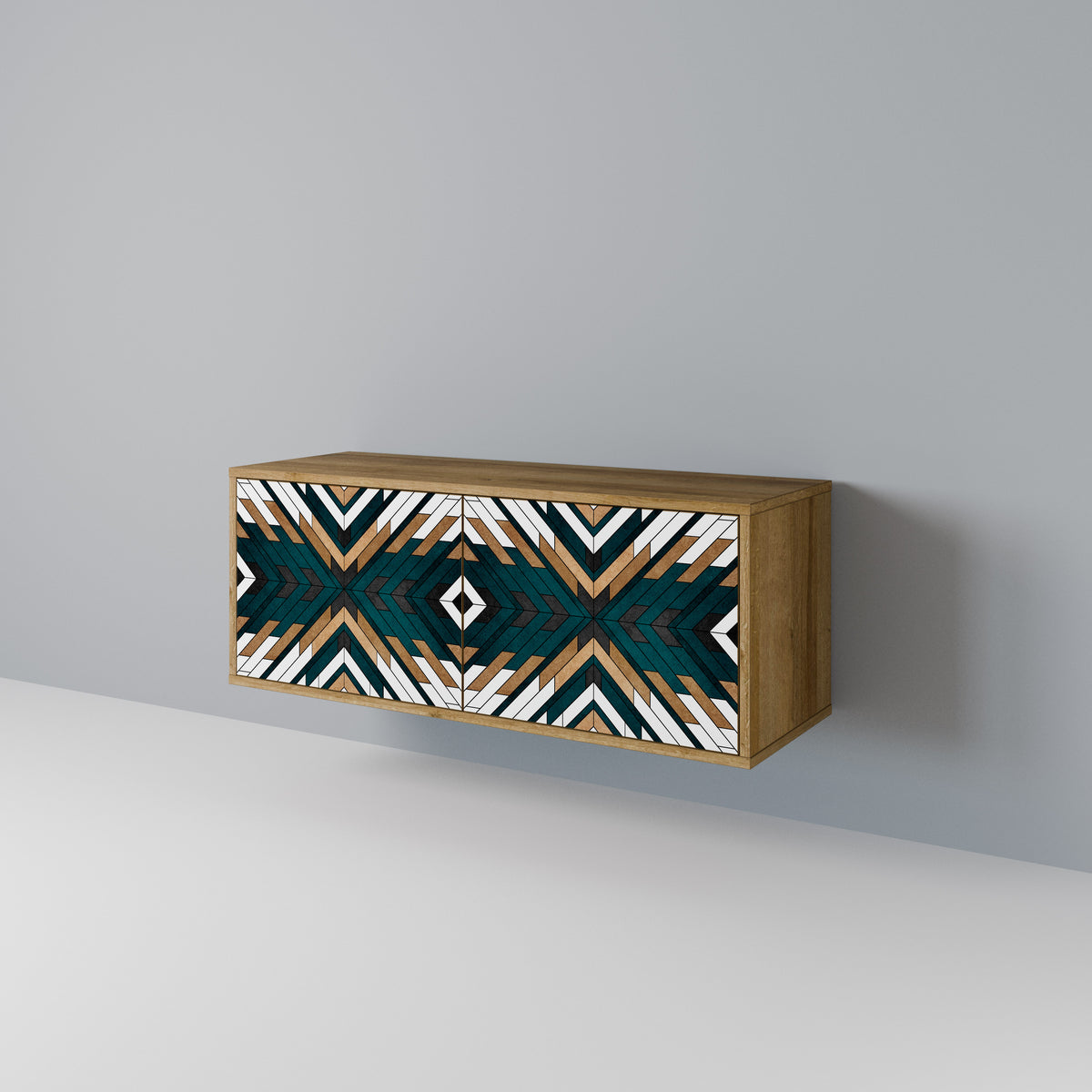 ARTISTIC GEOMETRY Mueble de TV Compacto de 2 puertas