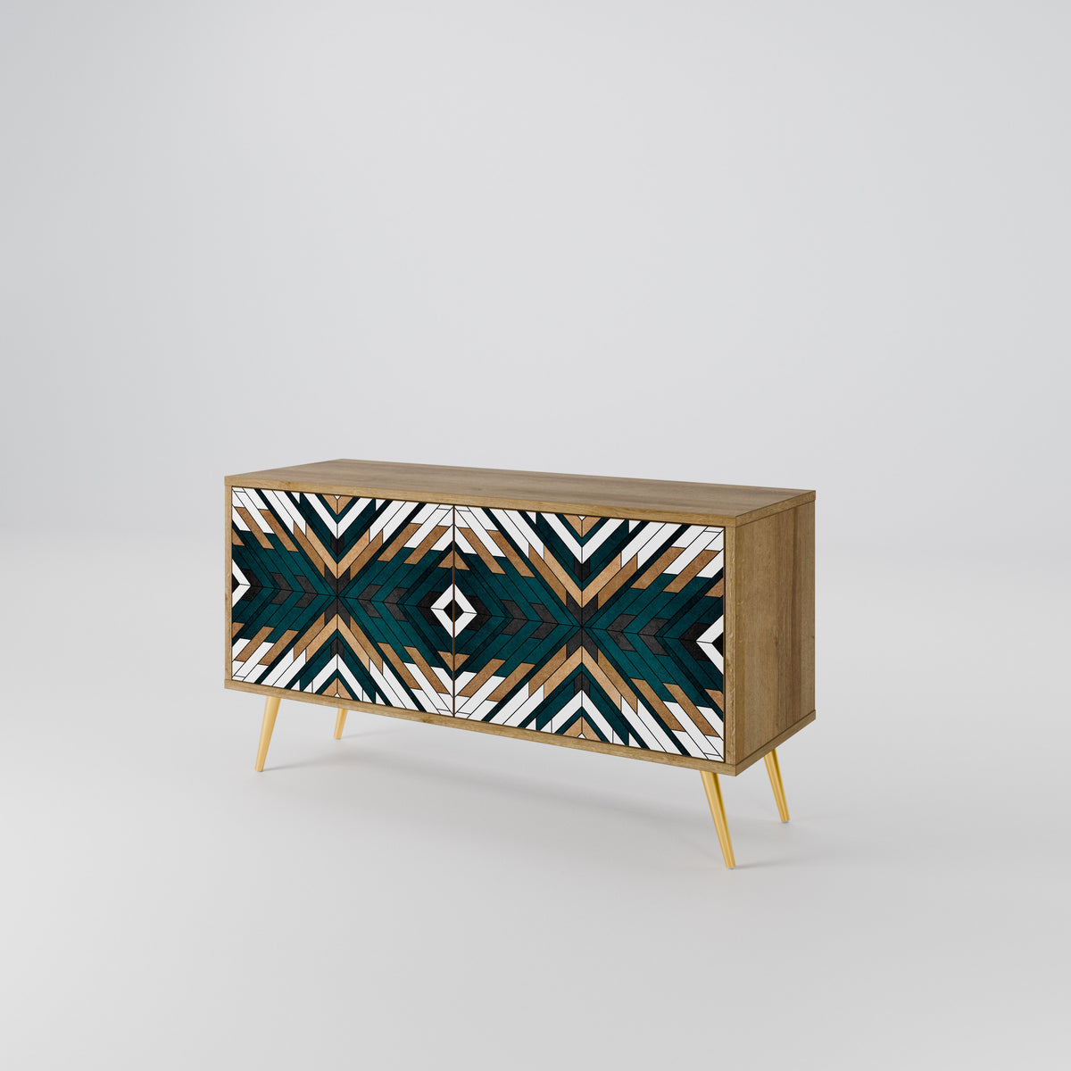ARTISTIC GEOMETRY Mueble de TV Compacto de 2 puertas