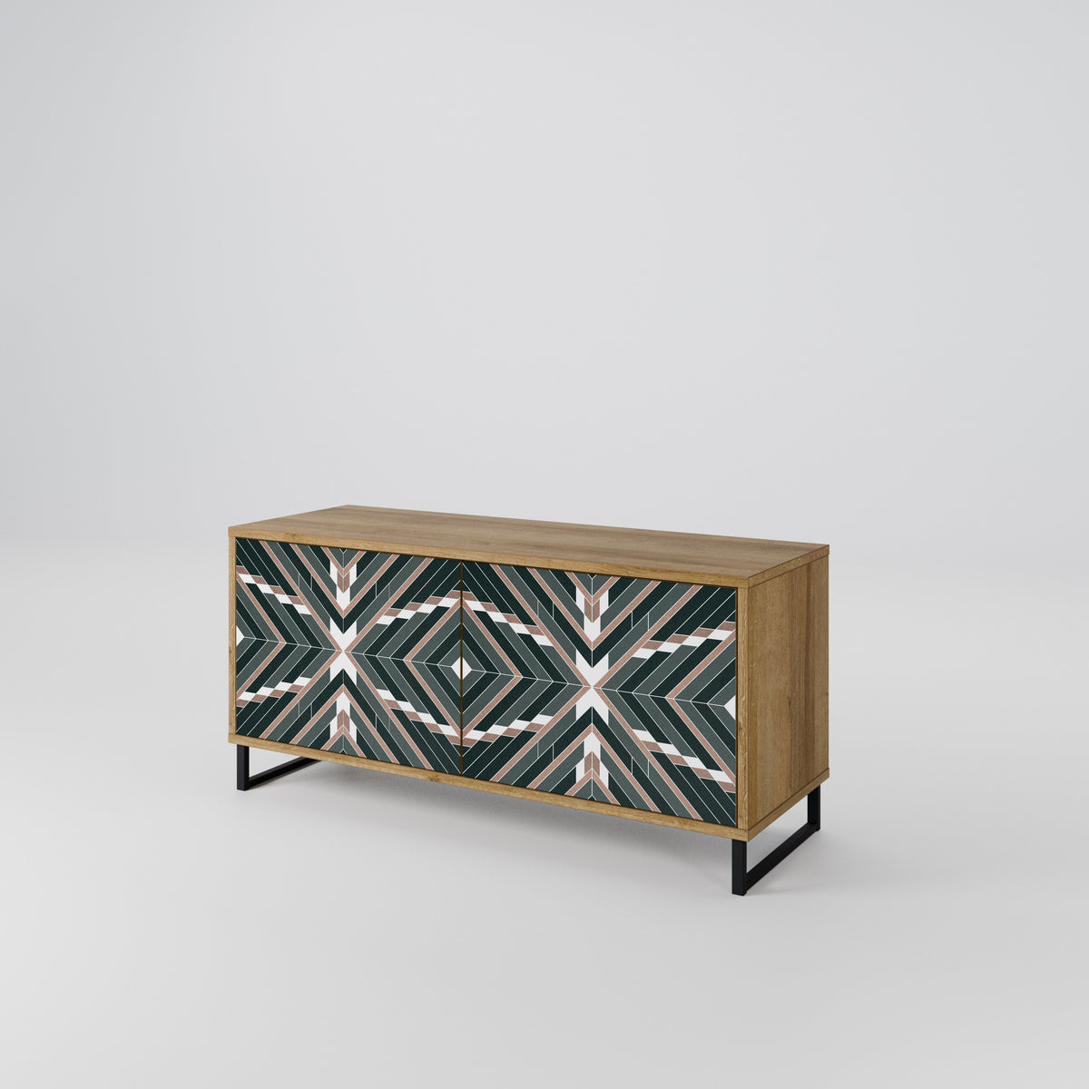 DIMENSION DELIGHTS Mueble de TV Compacto de 2 puertas