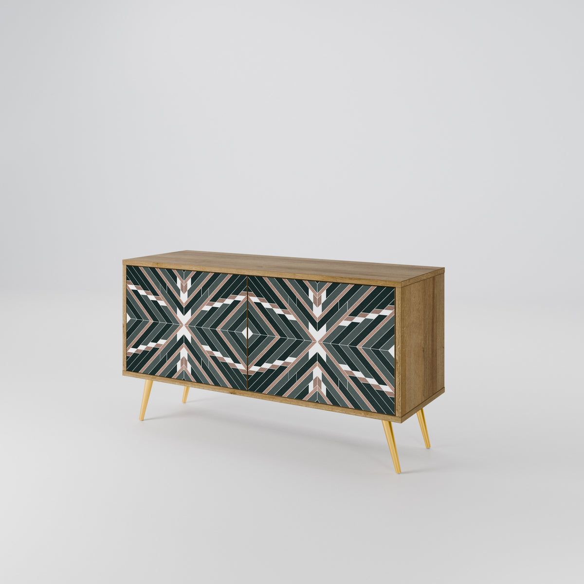 DIMENSION DELIGHTS Mueble de TV Compacto de 2 puertas