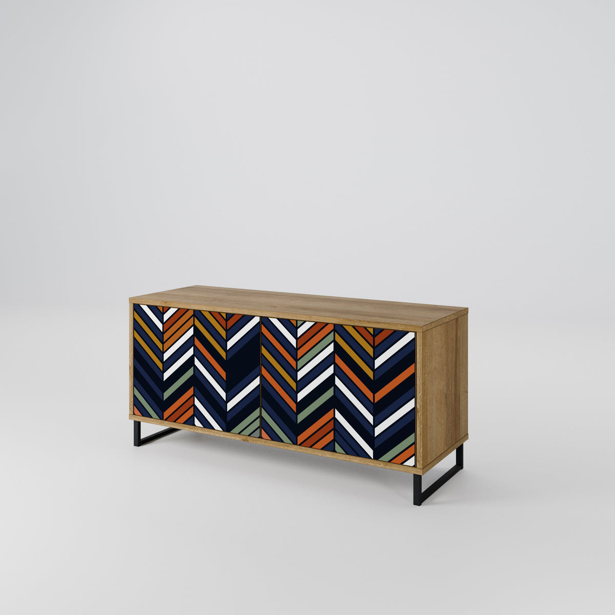 VIBRANT PATCHWORK Mueble de TV Compacto de 2 puertas