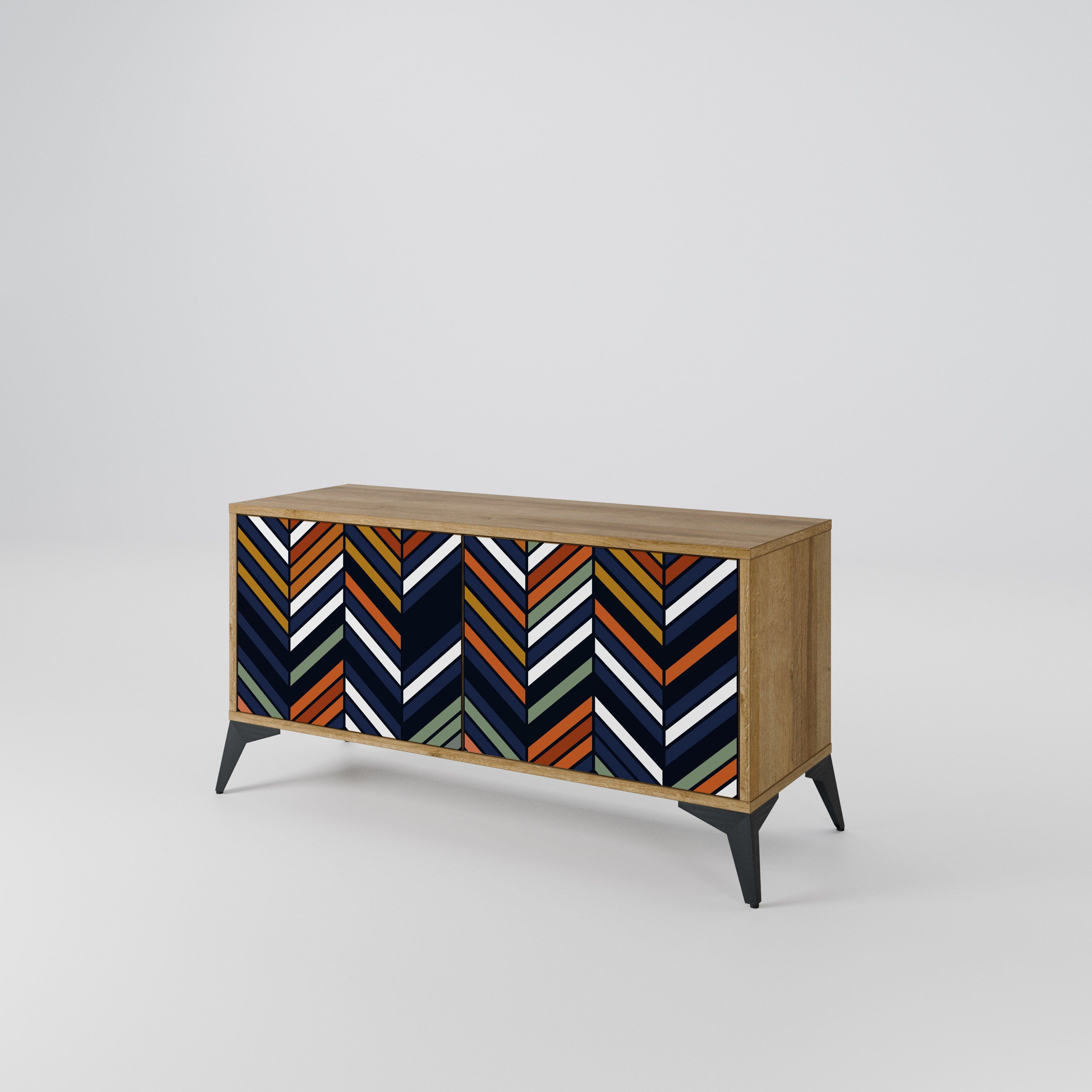 VIBRANT PATCHWORK Compact 2-Door TV Cabinet
